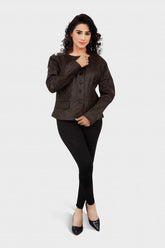 HAARLEM Women KUZE 11132 Leather Jacket Brown